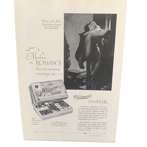 Vintage 1932 Whitman’s Sampler Modern Romance Ad Advertisement